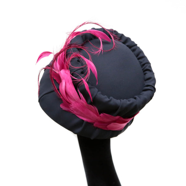 Fuchsia Navy Bucket Cloche ~ SOLD