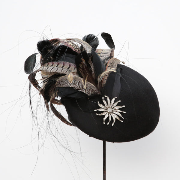 Black Cashmere Beret