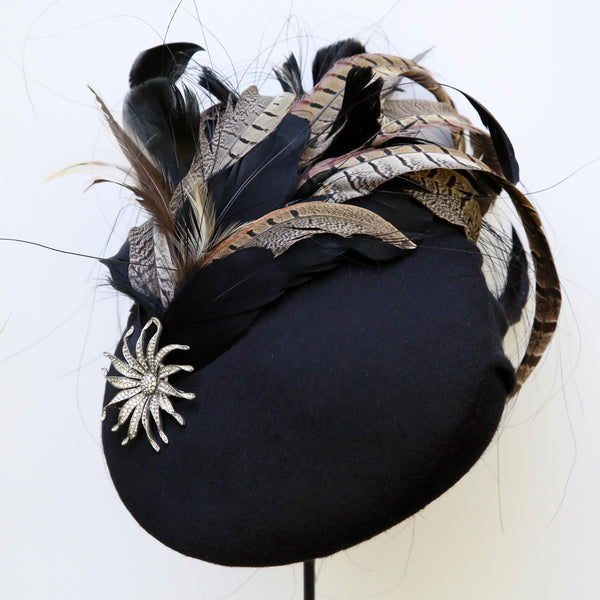 Black Cashmere Beret