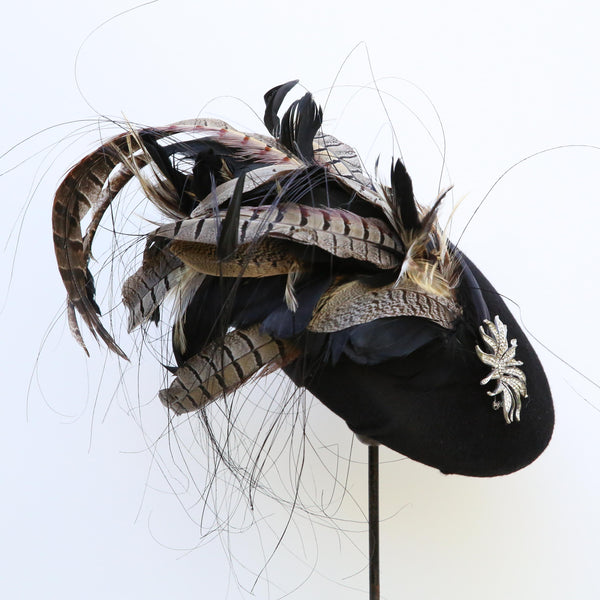Black Cashmere Beret