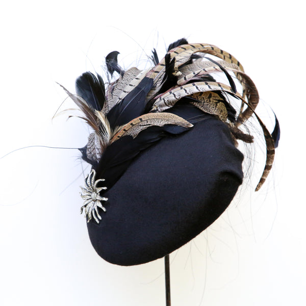 Black Cashmere Beret