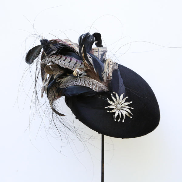 Black Cashmere Beret