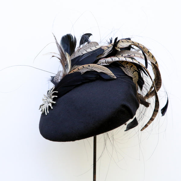 Black Cashmere Beret