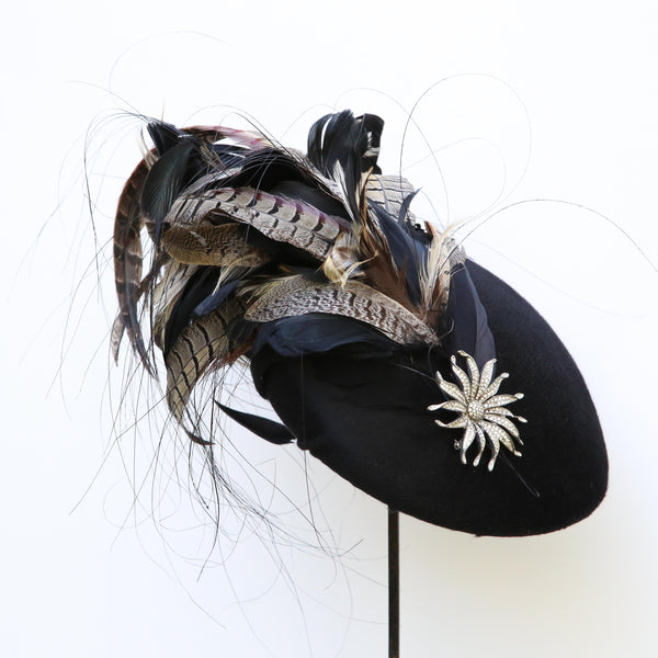 Black Cashmere Beret
