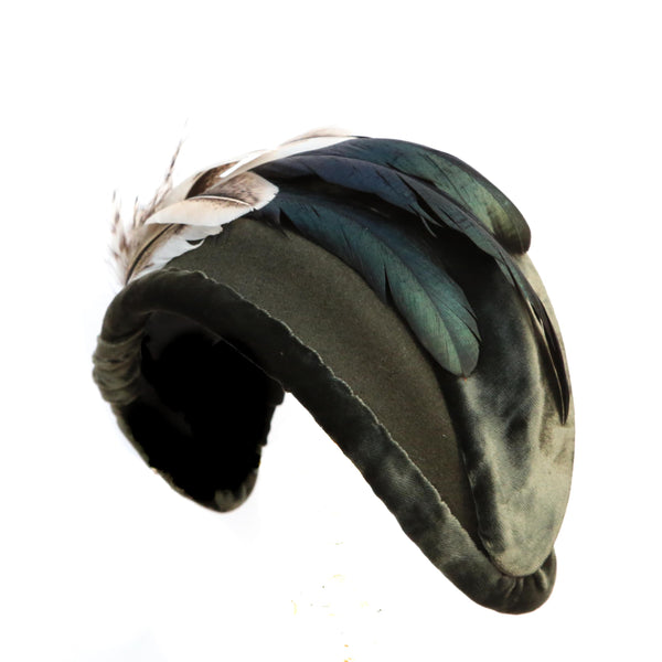 Olive feather moon ~ SOLD