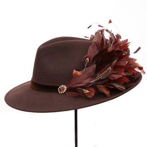 Chocolate Pheasant Trilby ~ SOLD