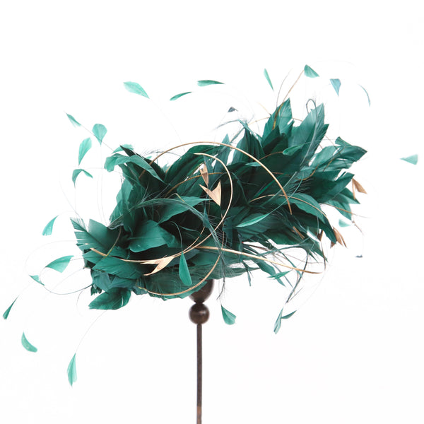 Bottle Gold Quill Swirl