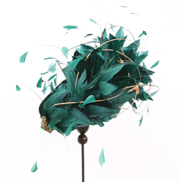 Bottle Gold Quill Swirl