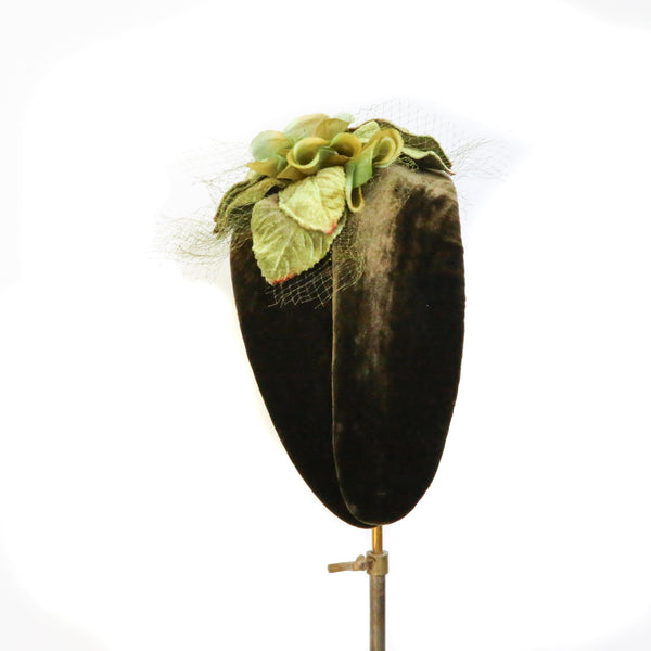 Lime olive flower headband