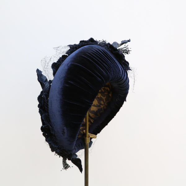 Navy Fleur Beret