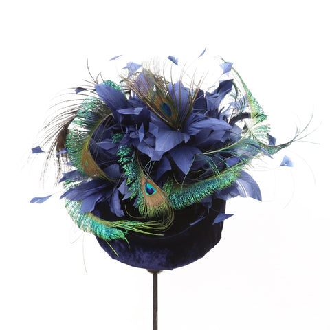 Navy Peacock Curl