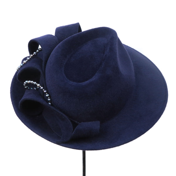Navy Pearl Swirl Trilby