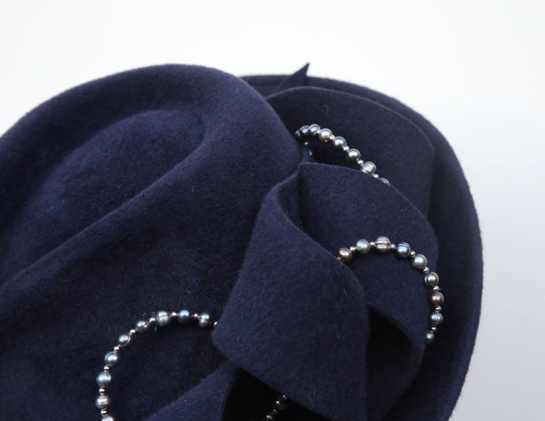 Navy Pearl Swirl Trilby