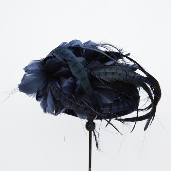 Navy Pheasant Beret