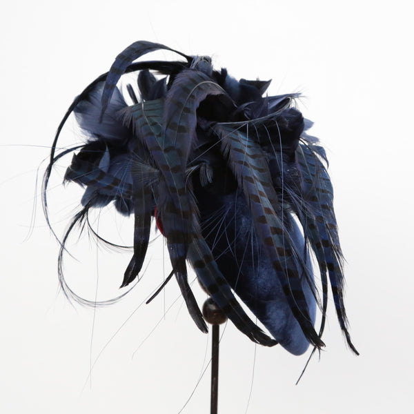 Navy Pheasant Beret