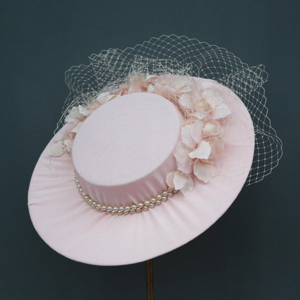 Peach Pearl Boater