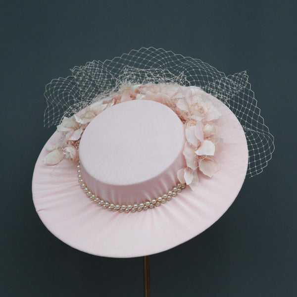 Peach Pearl Boater