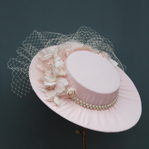 Peach Pearl Boater