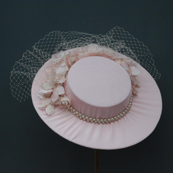 Peach Pearl Boater