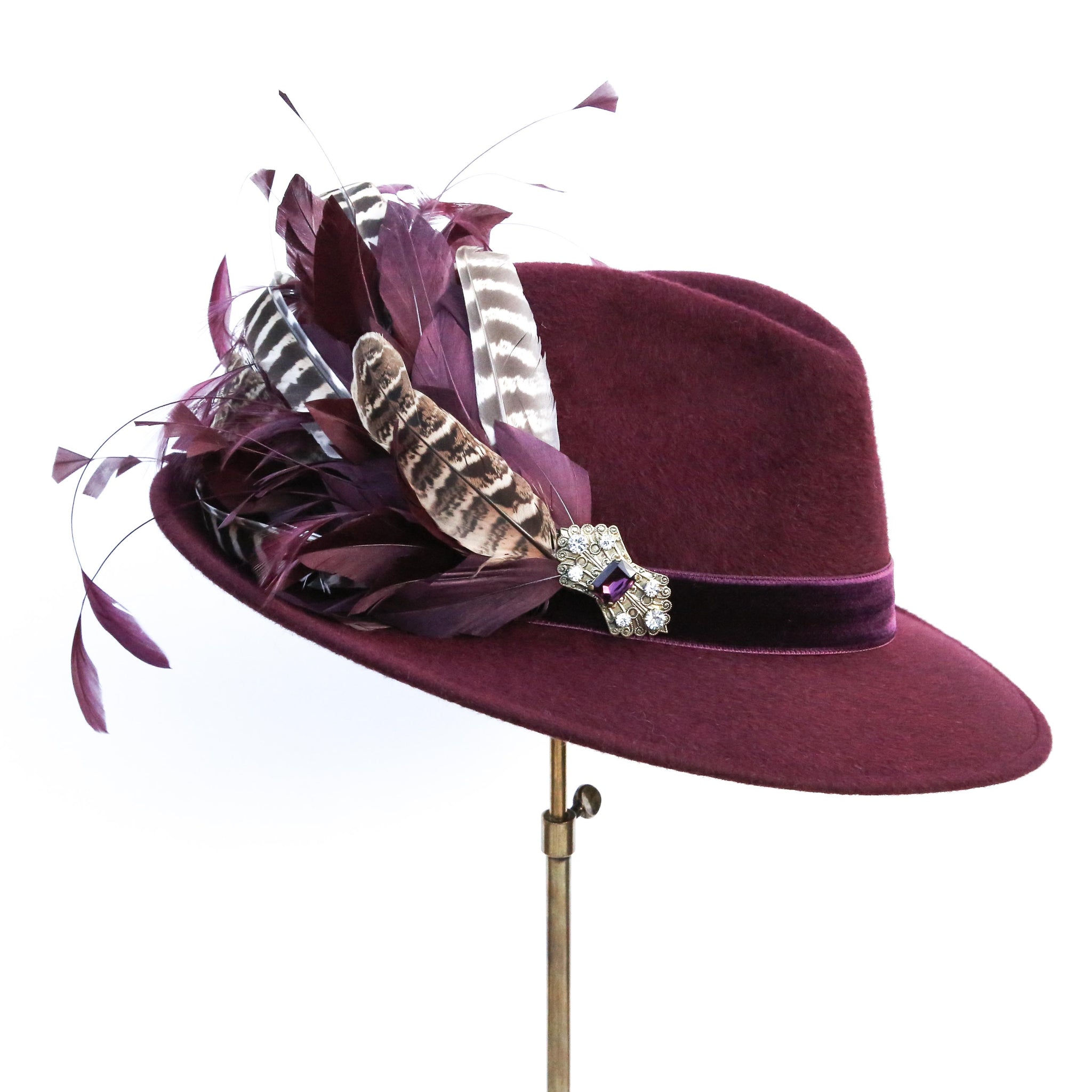 Plum Pheasant Trilby