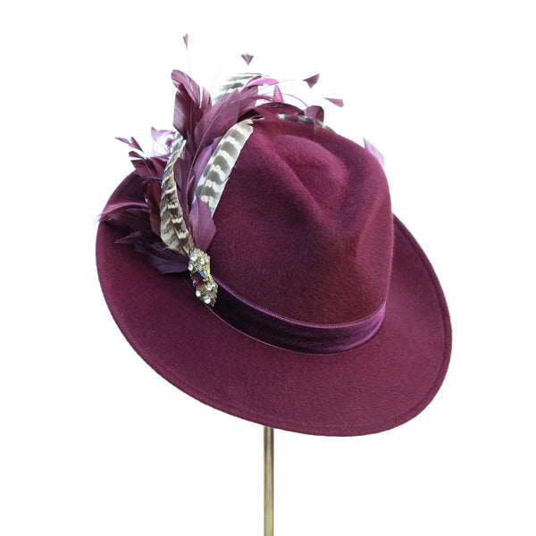Plum Pheasant Trilby