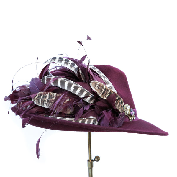 Plum Pheasant Trilby