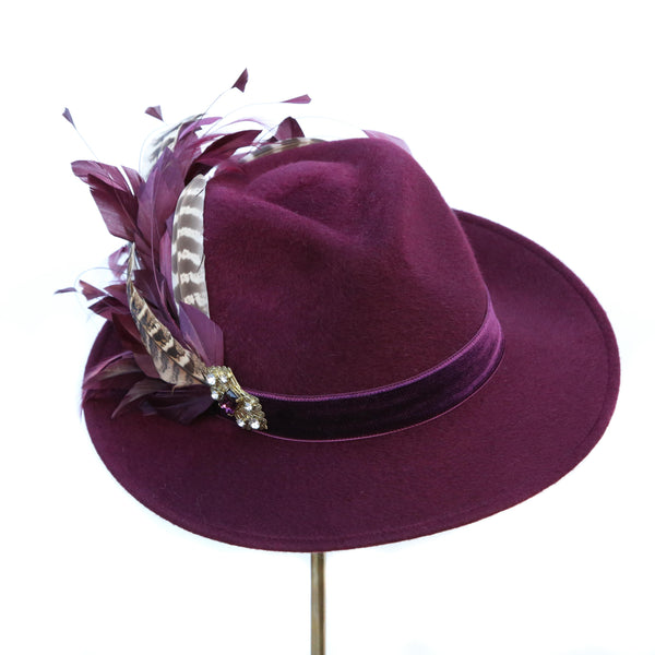 Plum Pheasant Trilby