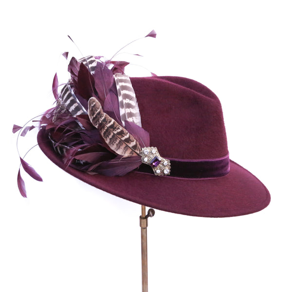 Plum Pheasant Trilby