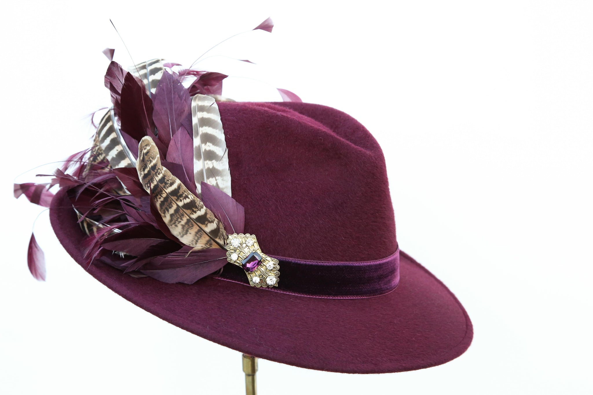 Plum Pheasant Trilby