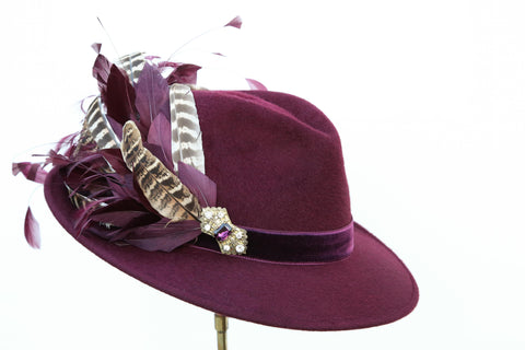 Plum Pheasant Trilby