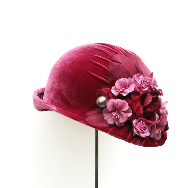 Raspberry Rose Cloche ~ SOLD