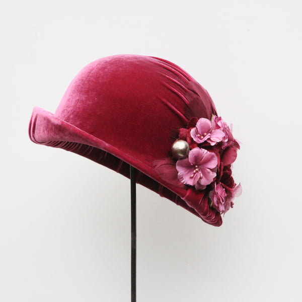 Raspberry Rose Cloche ~ SOLD