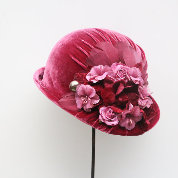 Raspberry Rose Cloche ~ SOLD