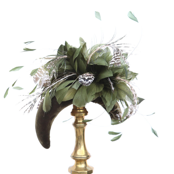 White Peacock Olive Moon ~ SOLD