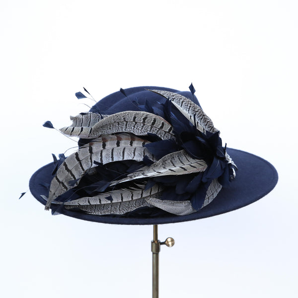 Navy Grey Trilby ~ SOLD