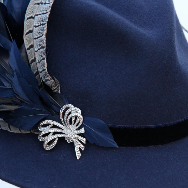 Navy Grey Trilby ~ SOLD