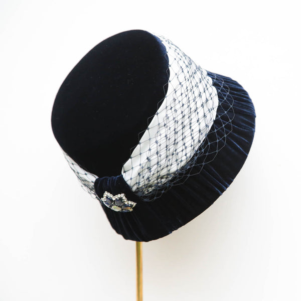 Navy Cloche