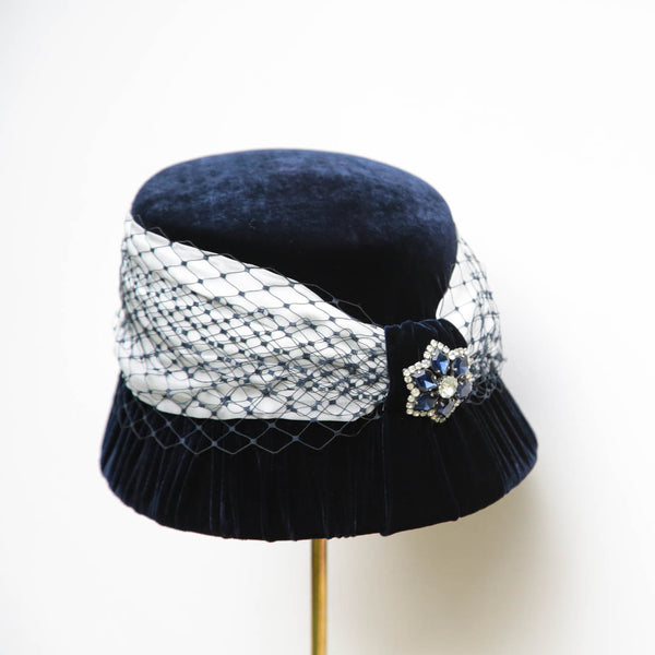 Navy Cloche