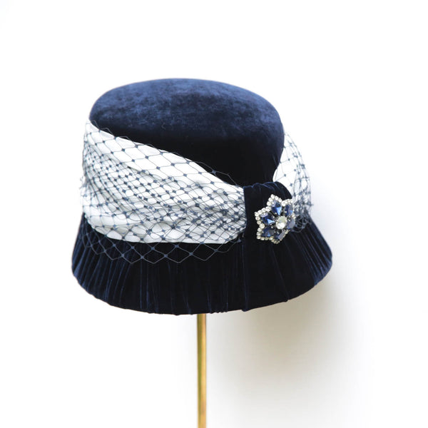 Navy Cloche