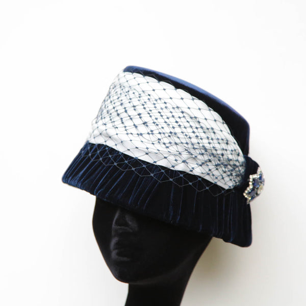 Navy Cloche