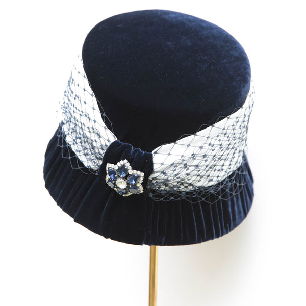 Navy Cloche