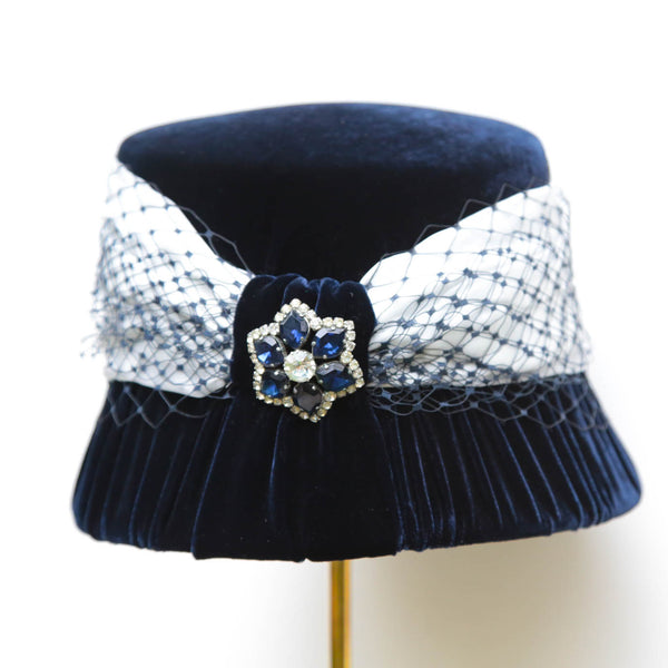 Navy Cloche