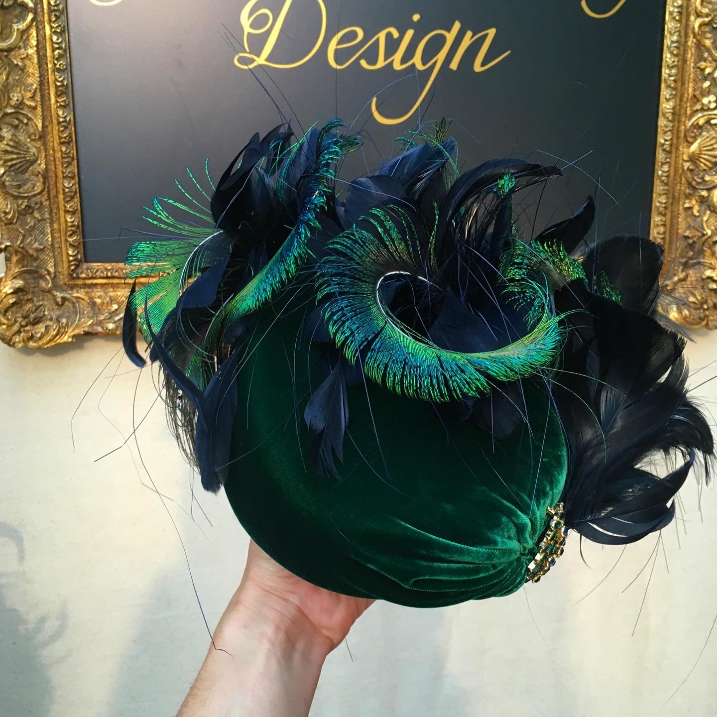Emerald Velvet Peacock on point