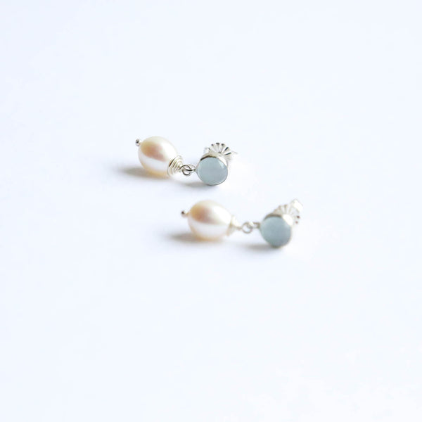Aquamarine Pearl Drops