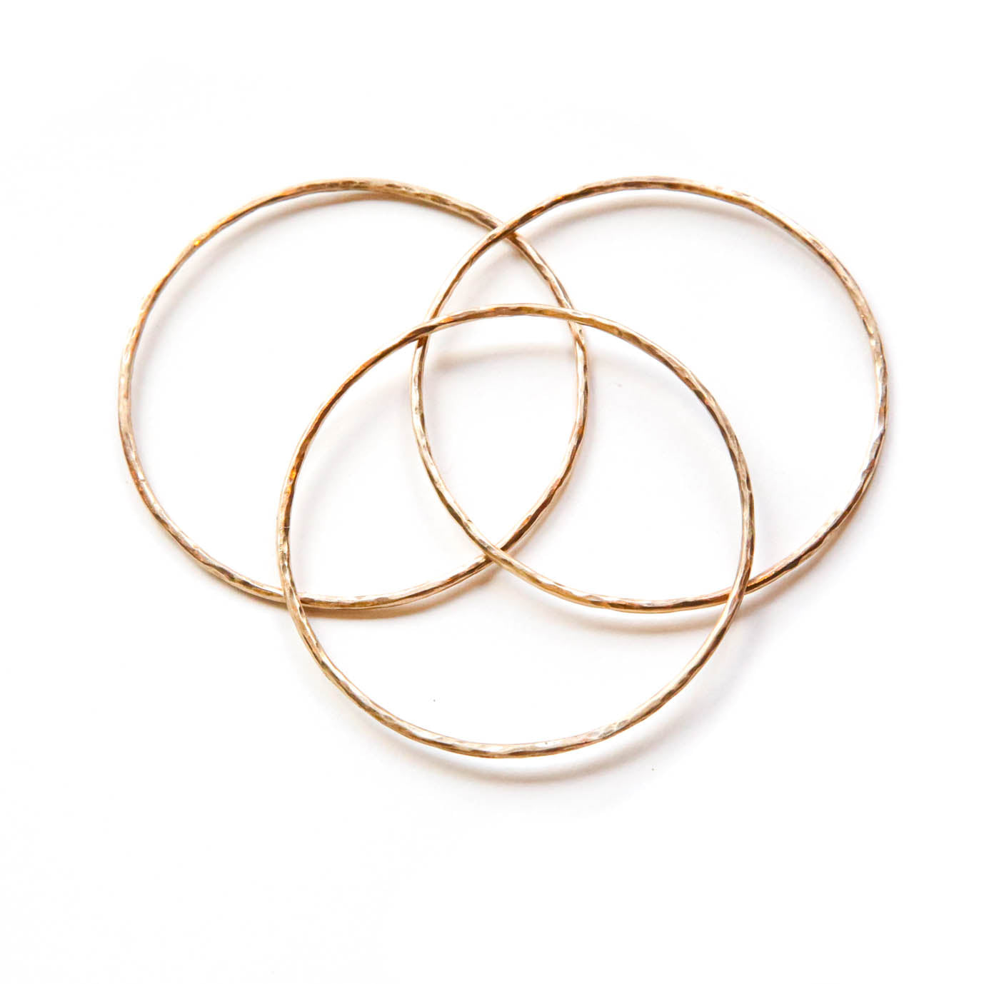 Beaten Gold Bangles