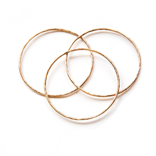 Beaten Gold Bangles