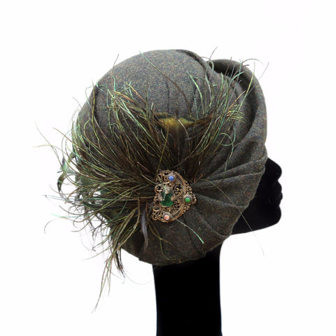 Peacock Cloche I ~ SOLD