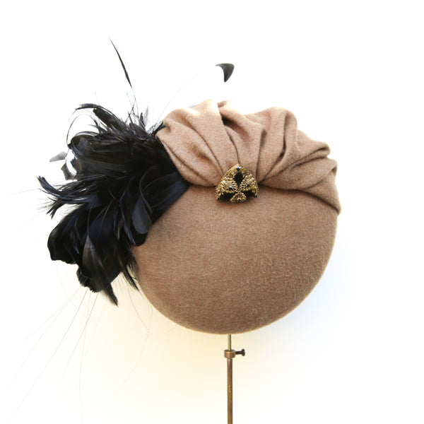 Gold Cashmere Beret