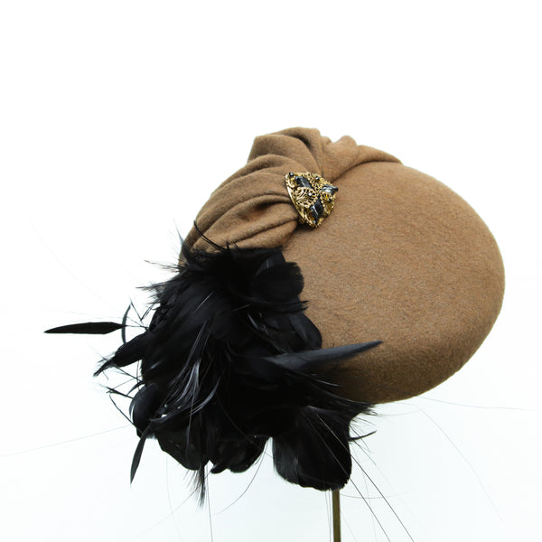 Gold Cashmere Beret