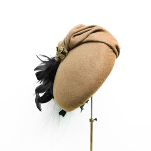 Gold Cashmere Beret